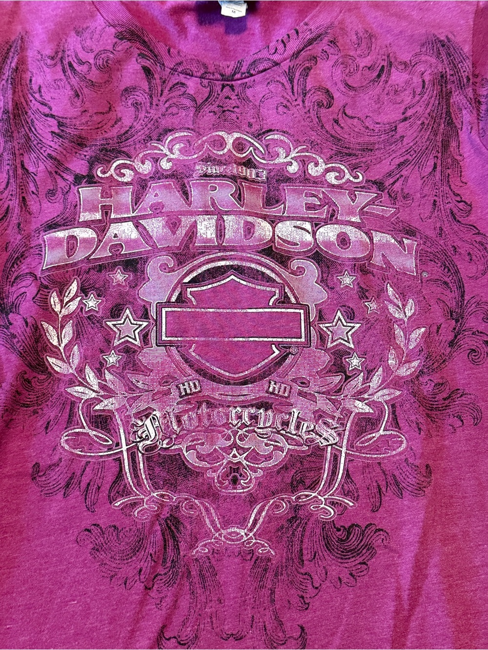 Harley-Davidson Mad River Sandusky Ohio Purple Graphic Tee Size M - Picture 5 of 8